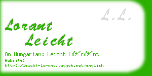 lorant leicht business card